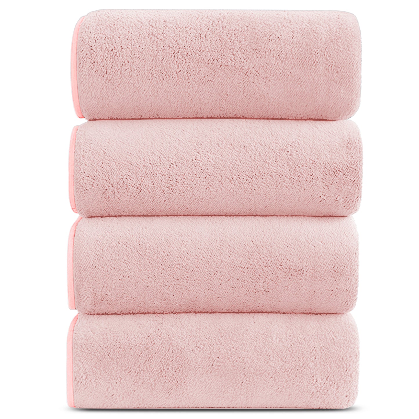 Bath Towels Set of 4, Larger & Light Bath Towels 28 x 55 Inches, 100% Microfiber Super Soft and Highly Absorbent, Bath Sheets Quicker to Dry, Perfect Bathroom Towels for Daily Use