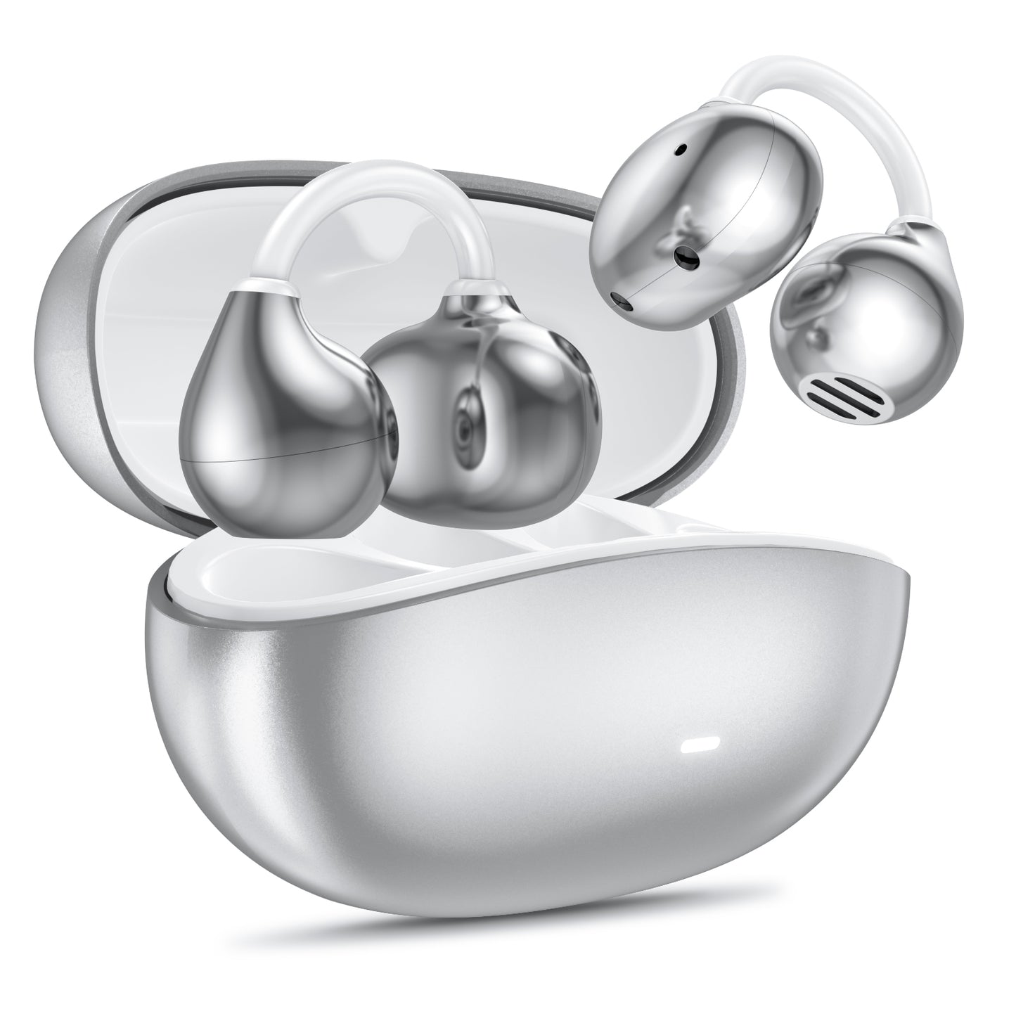 CSD02BHJ60000SR Cshidworld Open Earbud Wireless Bluetooth 6.0 Earphones, Flexible Clip-On Earbuds