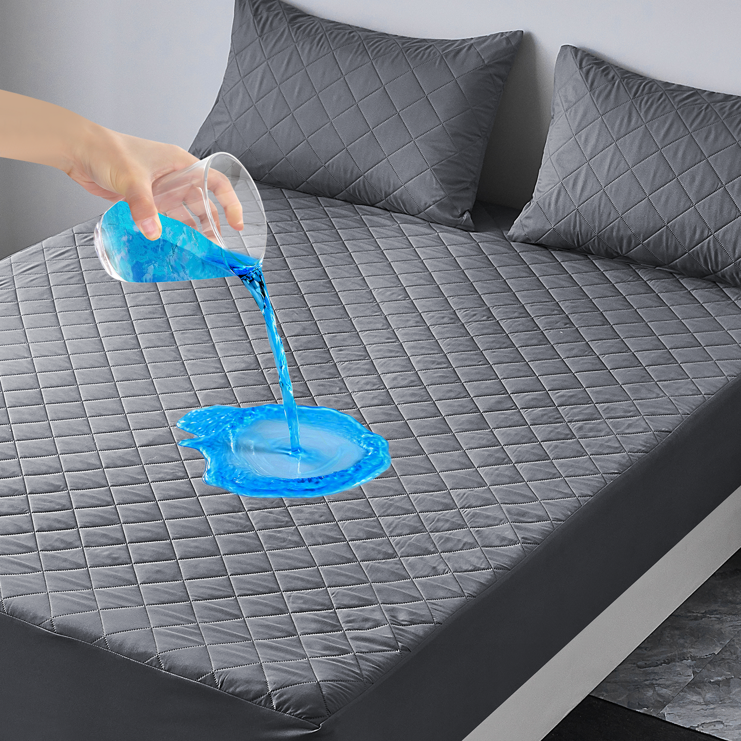 Twin-XL Size Waterproof Mattress Protector, Breathable Mattress Cover, Hypoallergenic & Noiseless Fitted Sheet Mattress Protector, Vinyl Free, 8-21'' Deep Pocket