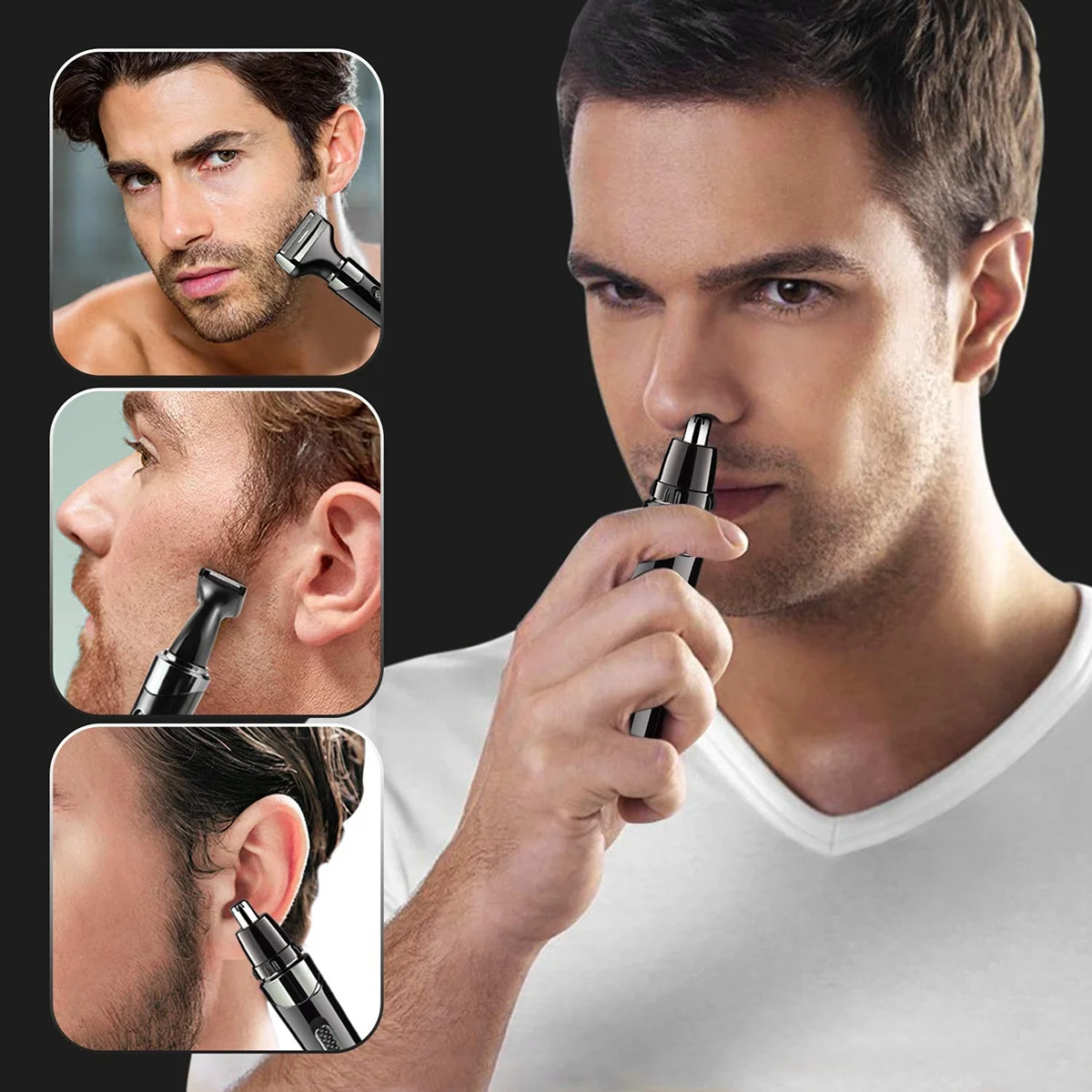 4 in 1 Electric Shaver for Men Women, Rechargeable Razor Waterproof Painless Epilator Nose Hair Removal Remover Facial Body Bikini Eyebrow Beard Sideburn Mustache Trimmer Clipper Grooming Groomer Kit