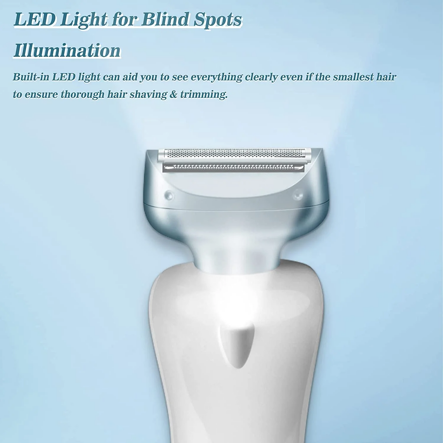 Electric Shaver for Women, Womens Electric Razor Lady IPX7 Waterproof Legs Arm Underarm Painless Epilator Body Hair Remover Rechargeable Wet Dry Use Bikini Trimmer W/ Charging Stand & LCD Display