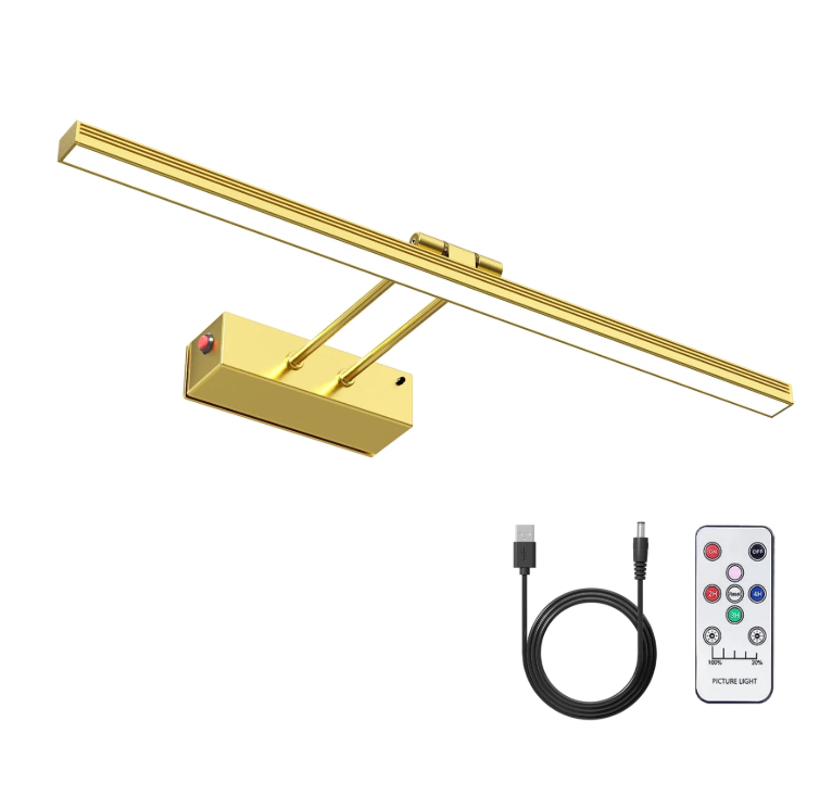 3000K/4000K/6500K LED Dimmable Gold Wireless Picture Light