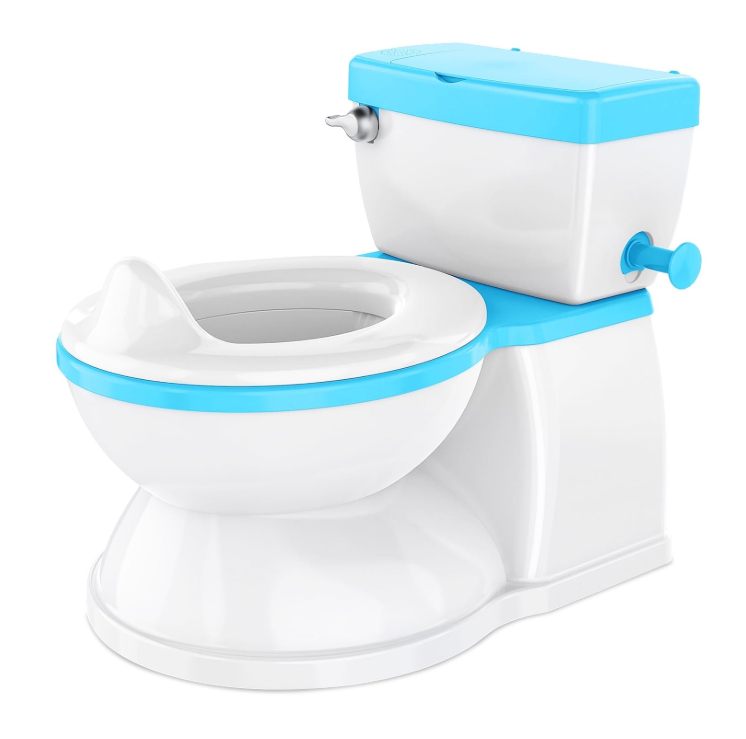 Baby Potty Training Toilet, Training Potty for Kids Realistic Baby Toilet Trainer with Flush Sound, Splash Guard