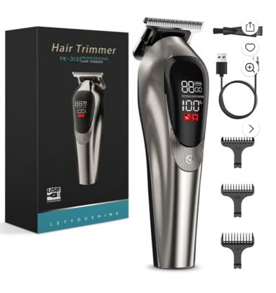 Professional Hair Clippers for Men, Low Noise Hair Cutting Kit, LED Display, Gifts for Men