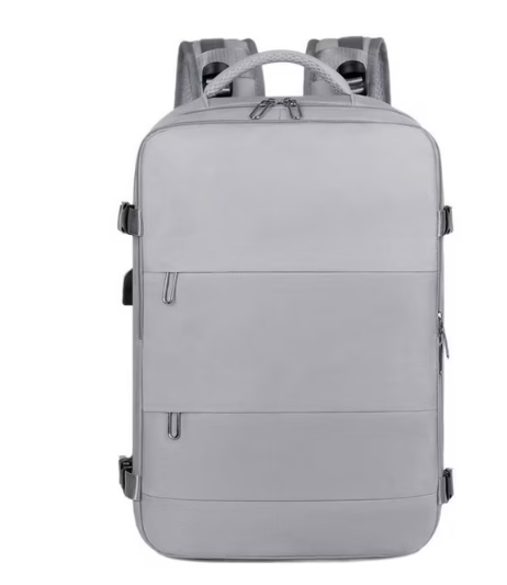 CSD01TBFM0000GY CshidWorld Travel Backpack for Women with USB Charging Port, TSA-Approved Laptop Backpack, Lightweight Carry On Backpack Fit 15.6” Laptop for Weekend Trips, Business Travel & Hiking, Gray