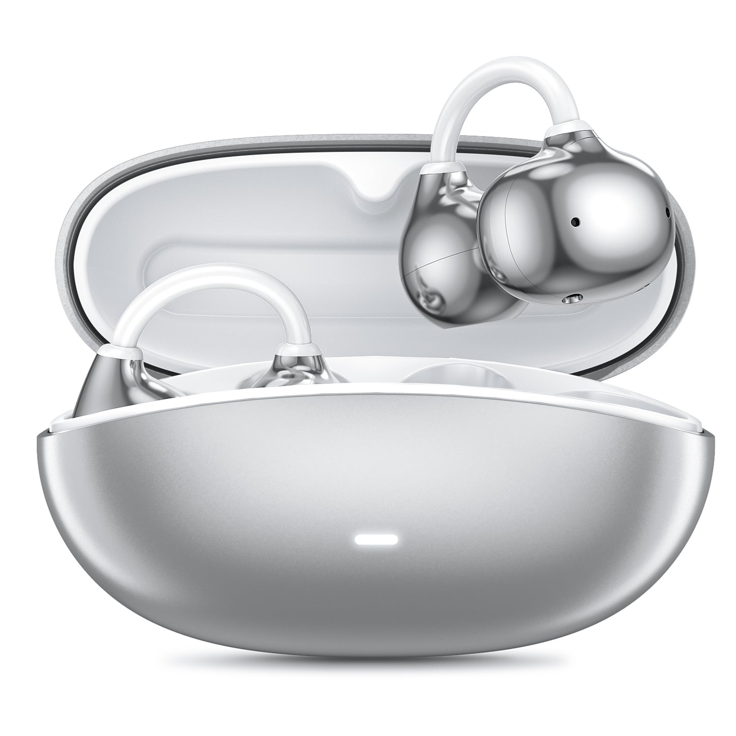 CSD01BHJ60000SR CshidWorld Clip-On Earbuds Open-Back Wireless Bluetooth 6.0 Earphones with Microphone, 40 Hours of Playback, Noise Cancelling, IPX5 Waterproof