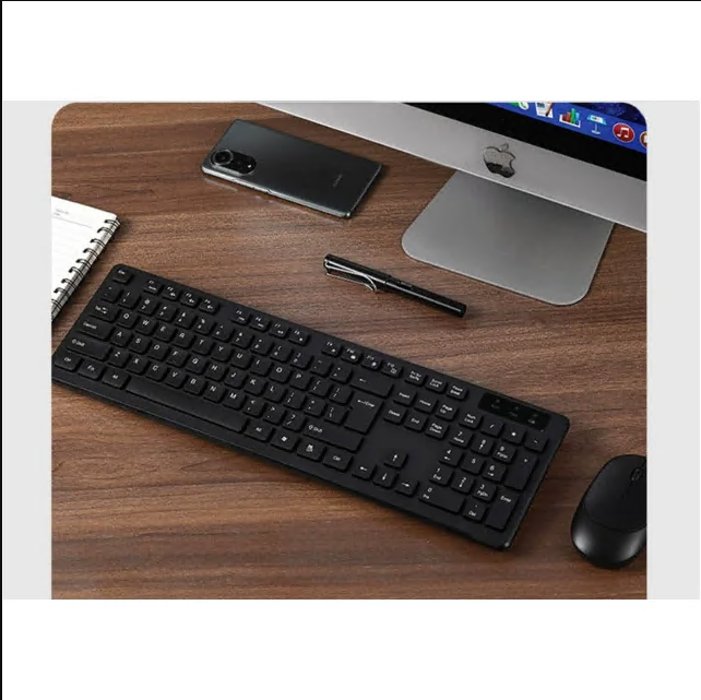 CSD01WKMC8875BK Wireless Keyboard and Mouse Combo For Windows, 2.4 GHz Wireless, Compact Mouse, 8 Multimedia And Shortcut Keys, For PC, Laptop - Black