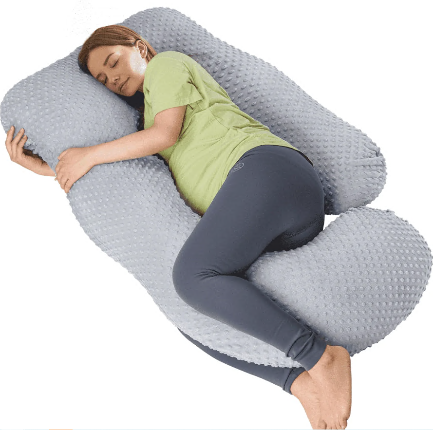CSD01PPMP0000GYCshidworld U-Shaped Ergonomic Full Body Pregnancy Pillow for Side Sleeper, Gray