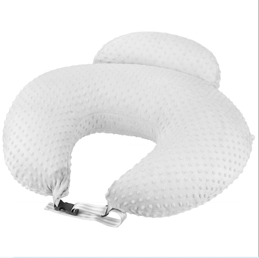 CSD02BNFP0000GYCshidWorld Nursing Pillow, Plus Size Breastfeeding Pillows for Enhanced Support & Comfort for Mom & Baby, Removable Suede Cover, Adjustable Waist Strap, Breastfeeding Essential, Gray