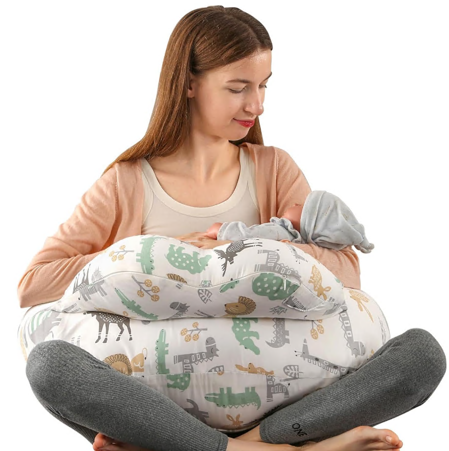 CSD01BNFP00BEWH Nursing Pillow for Breastfeeding, Plus Size Breastfeeding Pillows