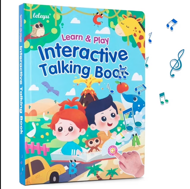 CSD01EISBLWB42411 IN 1 Baby Books, 260+ Words Book, Learning & Education Toys, See and Say baby & toddler Toys, Interactive Music books for Toddlers Age 2 3 4 5 6 Years Old, Gifts for Boys & Girls