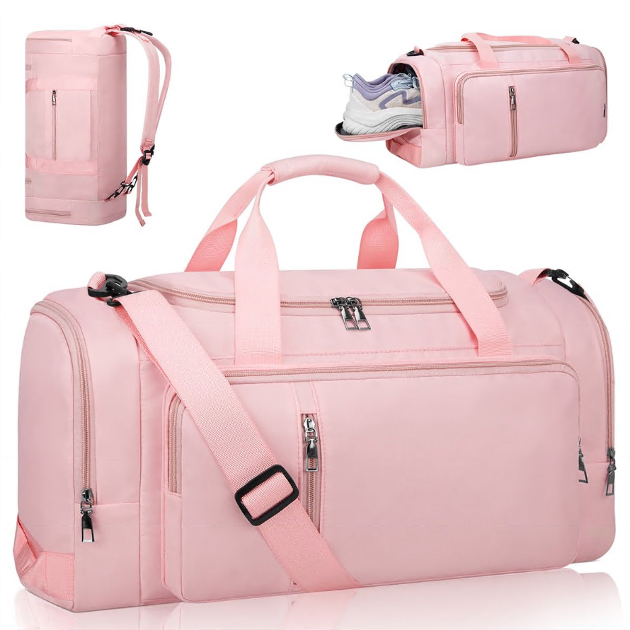 CSD01GBFM0003PK Weekender Overnight Dufflle Shoulder Bag for Men, Women,Gym, Travel, Sports, Pink