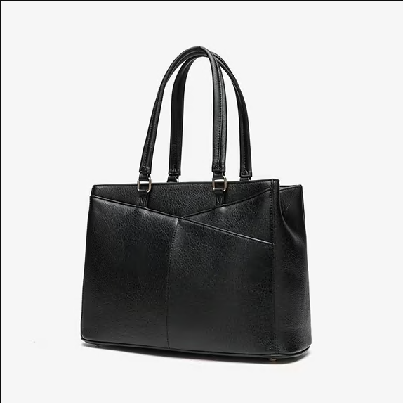CSD02LPTB0000BK Laptop Tote Bag for Women, Work Bags Laptop Bag Teacher Tote Bag, Leather Computer Bag Large Purses Handbag Professional Briefcase, Black, Fits 15.6 Inch Laptop, Black