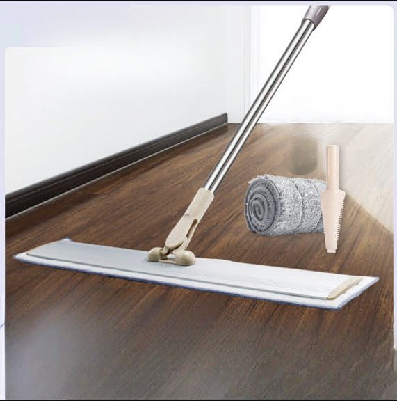 CSD02DMFF0000WH Mops for Floor Cleaning with 4 Washable Mop Pads, Multifunction Dust Mop for Hardwood,Marble,Tile Floor Mopping,White