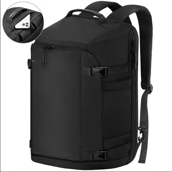 CSD01TBPK00000BK40L Travel Backpack - Flight Approved Carry-on Backpack Water-resistant Lightweight Business Rucksack, Large Weekender Bag with Laptop Compartment Fits 17” Laptop