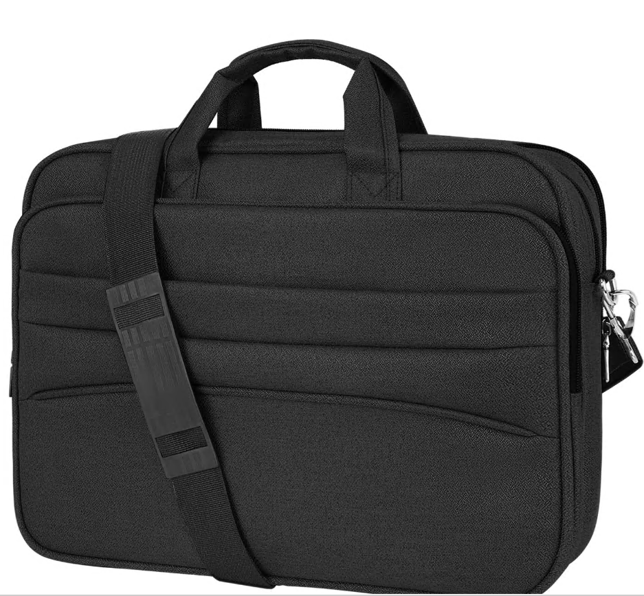 CSD01MLTB0000BK CshidWorld Laptop Bag for 15.6 inch, Computer Bag Laptop Briefcase Men Women, Laptop Shoulder Bag, Work Messenger Bag Business Travel Office, Black