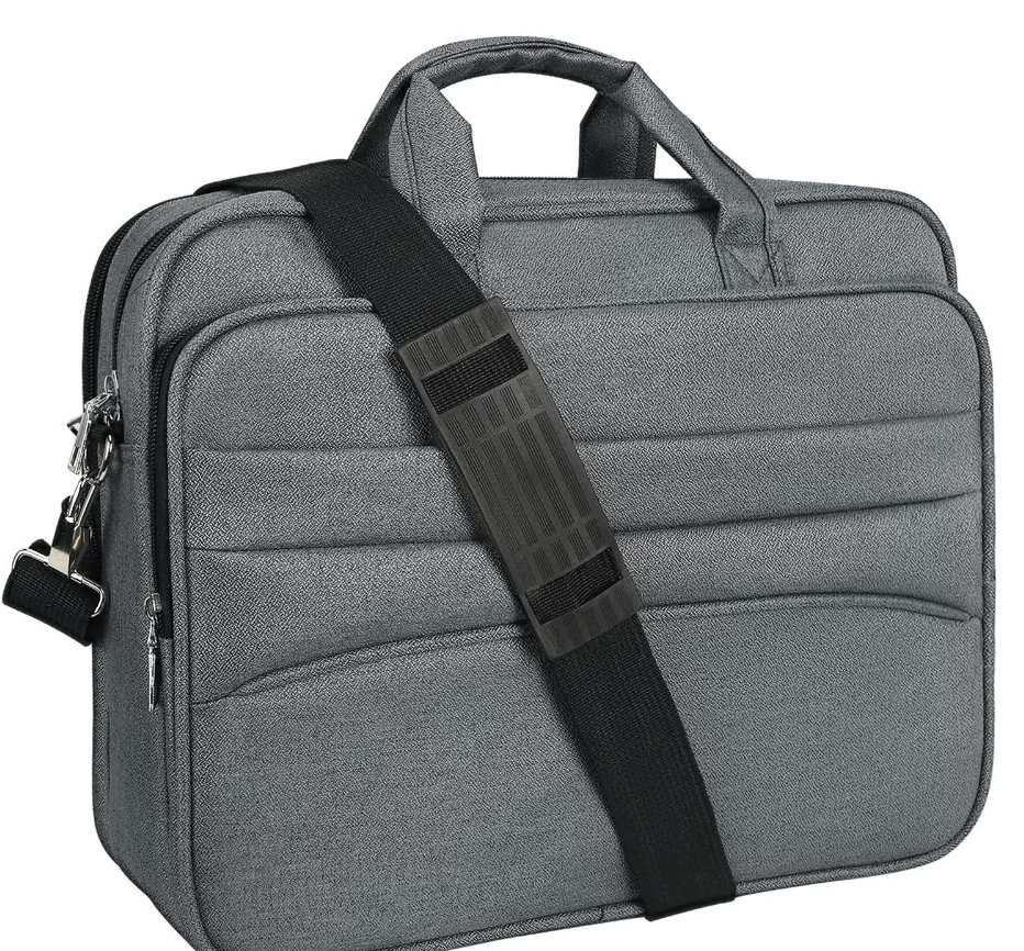 CSD02MLTB0000GY CshidWorld Laptop Bag Case, 15.6 inch TSA Laptop Sleeve Computer Bag Water Resistant Computer Carrying Bag for Business Travel Office, Gifts for Men Women, Gray
