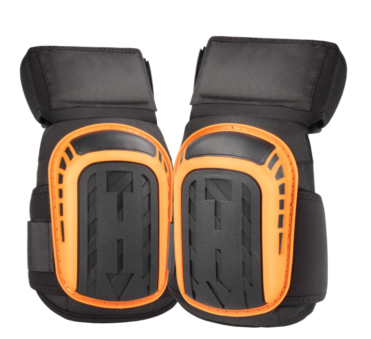 CSD02KNPW0000OG Construction Knee Pads for Men and Women, Ankle Support Knee Pads Tools, Heavy Duty Anti-Slip Cap, Adjustable Straps, Extra Thick Gel & Foam Cushion Knee Pads for Garden Use, Orange