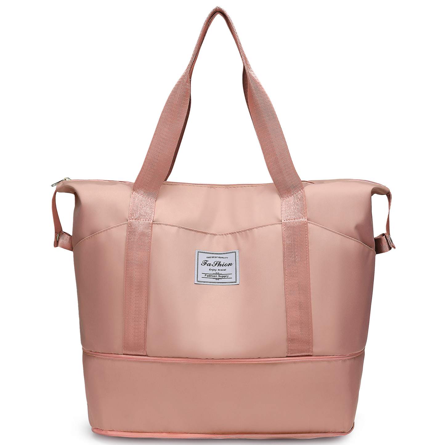 CSD02WBTB0000PK35L Travel Bag, Expandable Travel Duffel Bag, Weekender Carry On Overnight Bags for Women Men, Personal Item Bag for Airlines w/Wet Dry Pocket/ 3 Front Pockets/Trolley Sleeve, Gym Tote Bag, Pink