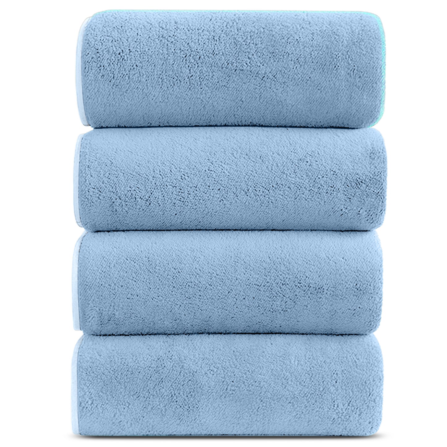 Bath Towels Set of 4, Larger & Light Bath Towels 28 x 55 Inches, 100% Microfiber Super Soft and Highly Absorbent, Bath Sheets Quicker to Dry, Perfect Bathroom Towels for Daily Use