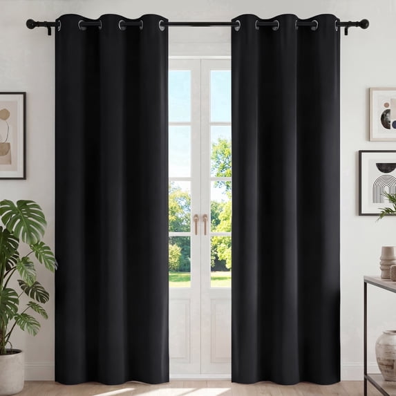 Blackout Curtains, 42x84 inch Blackout Curtains Set of 2, Thermal Insulated Window Drapes with Grommets, Noise Reducing & Energy Saving Curtains for Living Room Bedroom