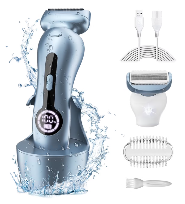 Electric Shaver for Women, Womens Electric Razor Lady IPX7 Waterproof Legs Arm Underarm Painless Epilator Body Hair Remover