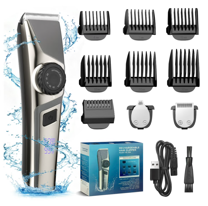Beard Trimmer for Men, Hair Clippers for Men 3 in 1 Grooming Shaving Kit for Face, Mustache, Body, Ear, Nose, Waterproof Cordless Barber Clippers for Hair Cutting