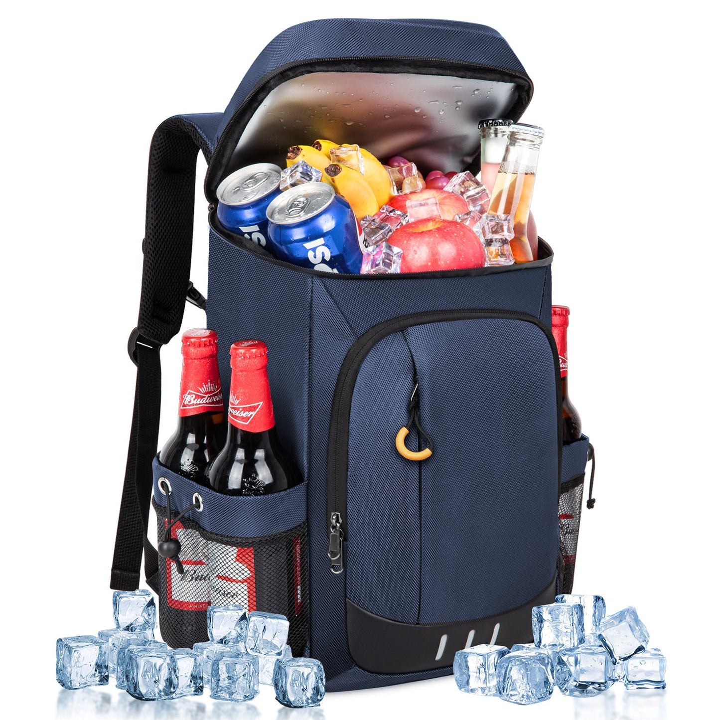 CSD02ICBP2610BU Cooler Backpack Soft Insulated Leak Proof 40 Cans Insulated Backpack Cooler Portable Picnic Camping Beach Hiking BBQ Lunch Backpack for Men and Women, Blue