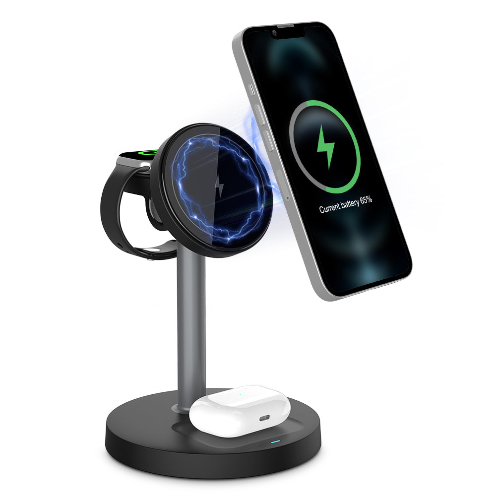 CSD01WLCG0S11BL 3 IN 1 Wireless Charger, Charging Station for iPhone Devices