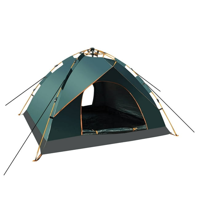 CSD01PUCT0000GR Tents for Camping 3-4 Person, Includes Carrying Bag, Pop Up Canopy Instant Family Tent with Windproof Ropes Anti-UV, Ultralight Blackout Camping Tent for Beach Camping Hiking Camp Outdoor