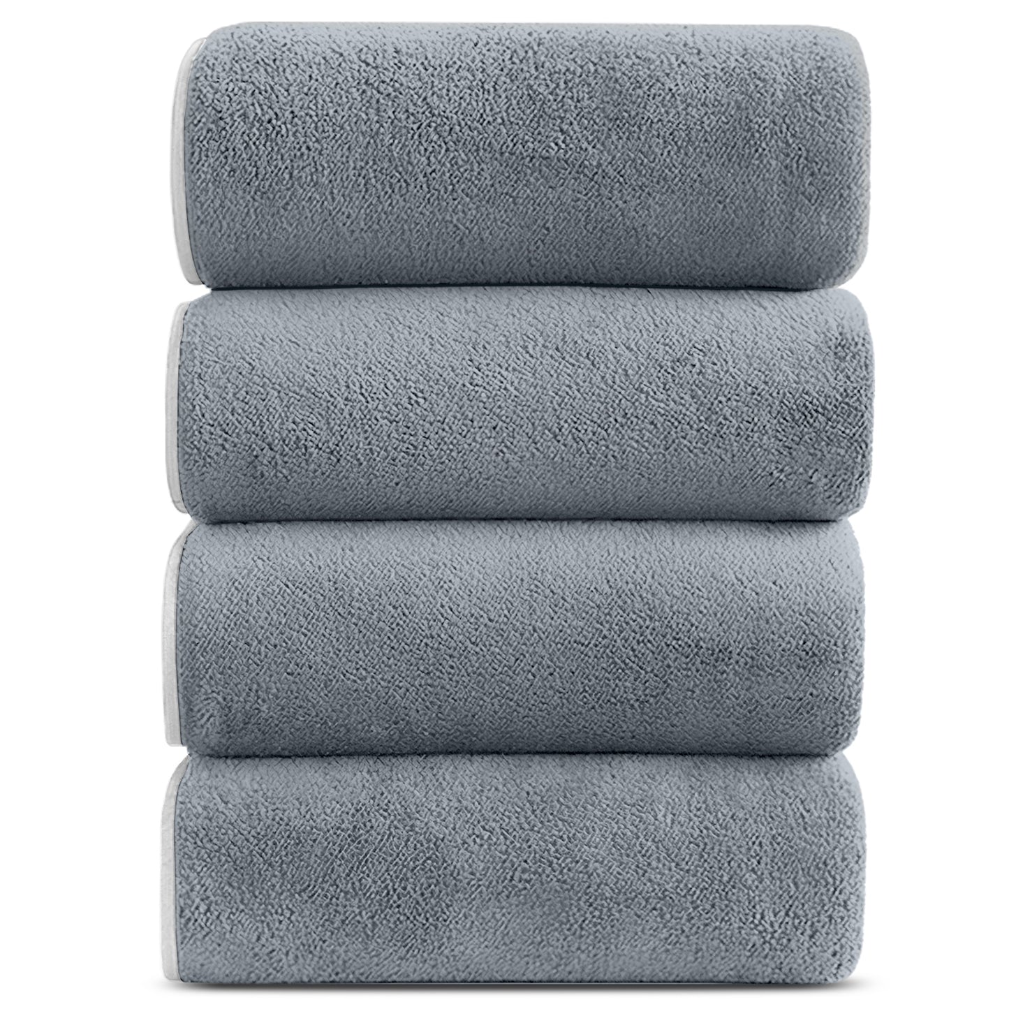 Bath Towels Pack of 4, Larger & Light Bath Towels 28 x 55 Inches, 100% Microfiber Super Soft and Highly Absorbent, Bath Sheets Quicker to Dry, Perfect Bathroom Towels for Daily Use