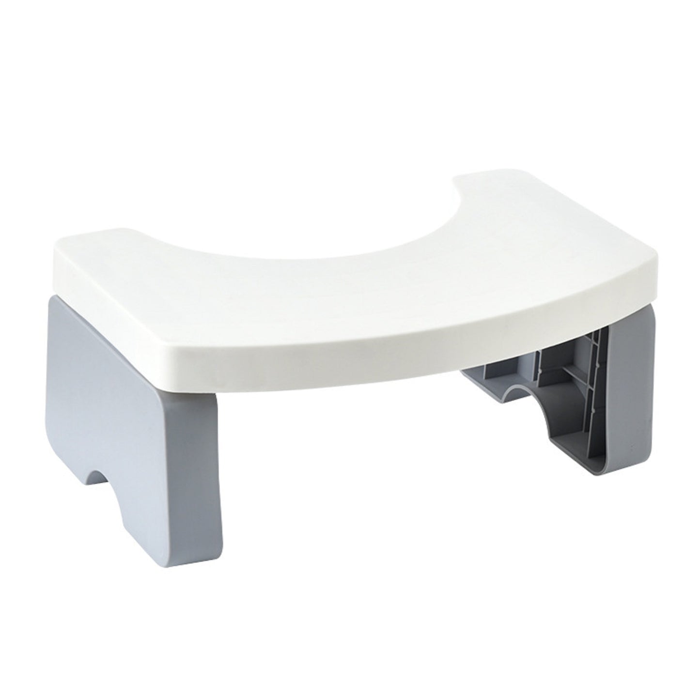 CSD01TSFA0000WH Toilet Stool, Poop Stool for Adults & Kids, 7 Inch Portable Toilet Potty Stool, Collapsible Step Stool for Bathroom Potty Support(White)