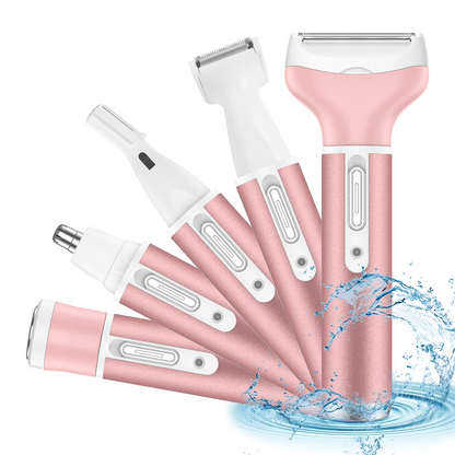 Women Electric Shaver Rechargeable Waterproof Razor Painless Epilator Body Hair Remover Nose Hair Beard Bikini Trimmer