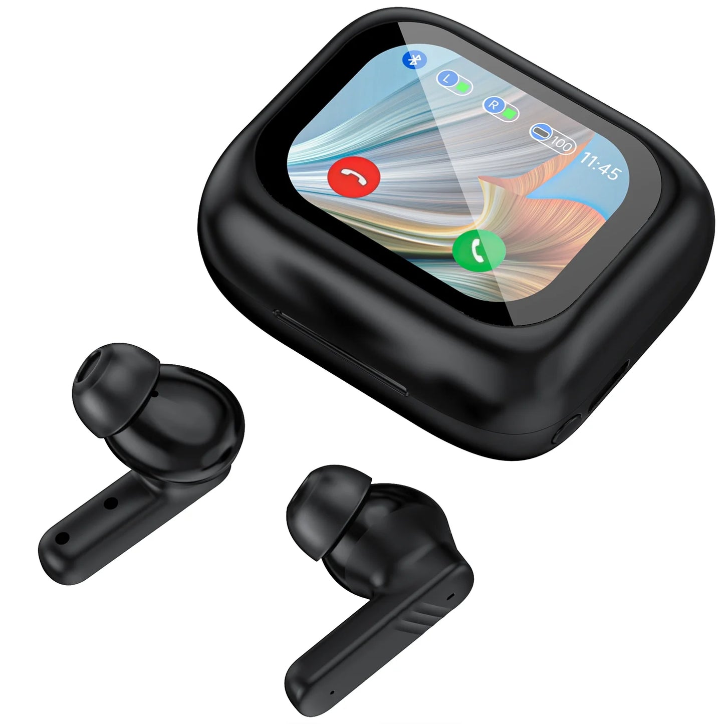 Wireless Earbuds, Smart Touch Screen Headphone with ANC, Wireless Earphone for iPhone Android TWS Earbuds, Sports Workout Gym Running In Ear Headphones CSD02LX10BTE0BK