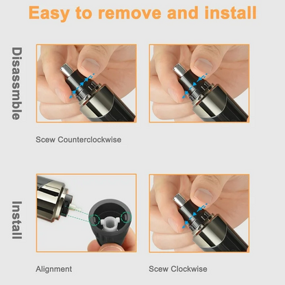 4 in 1 Electric Shaver for Men Women, Rechargeable Razor Waterproof Painless Epilator Nose Hair Removal Remover Facial Body Bikini Eyebrow Beard Sideburn Mustache Trimmer Clipper Grooming Groomer Kit