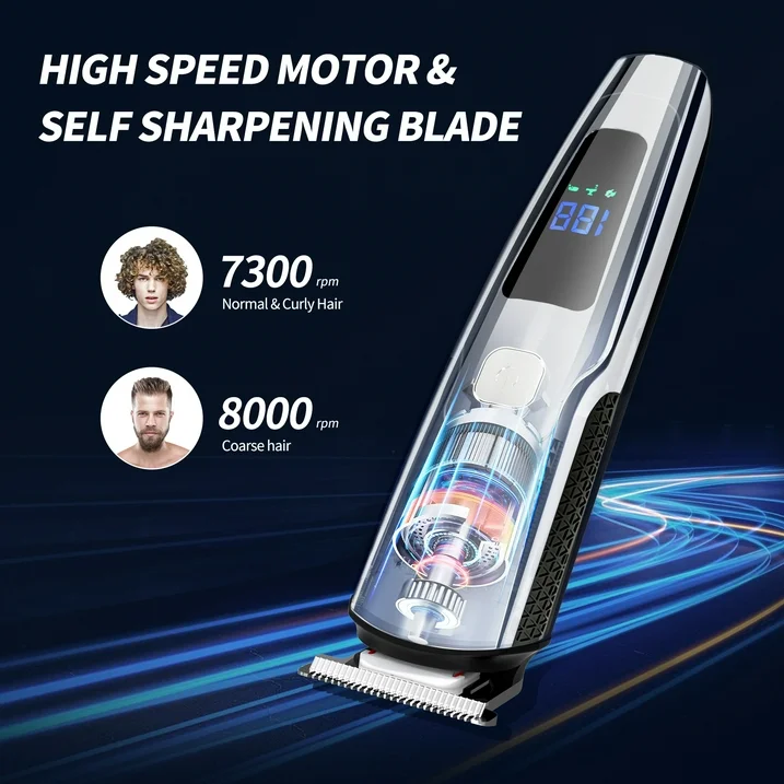 Mens Hair Clipper, 16 in 1 Hair Grooming Kit IPX7 Waterproof Beard Trimmer USB Rechargeable Groomer Wet/Dry