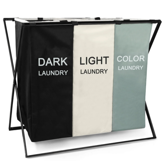 Clothes Laundry Hamper, Large Capacity Laundry Sorter with 3 Section Laundry Bag Organizer for Dirty Clothes, Essential for Towel Organization & Toys Storage