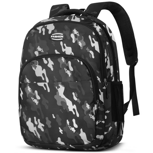 17" Backpack Travel Bag for Men Women, Book Bag with Front Zip Pocket, Waterproof Lightweight Primary Students Bookbags for Men Women Bag Bookbags, Adjustable Padded Mesh Straps, Black