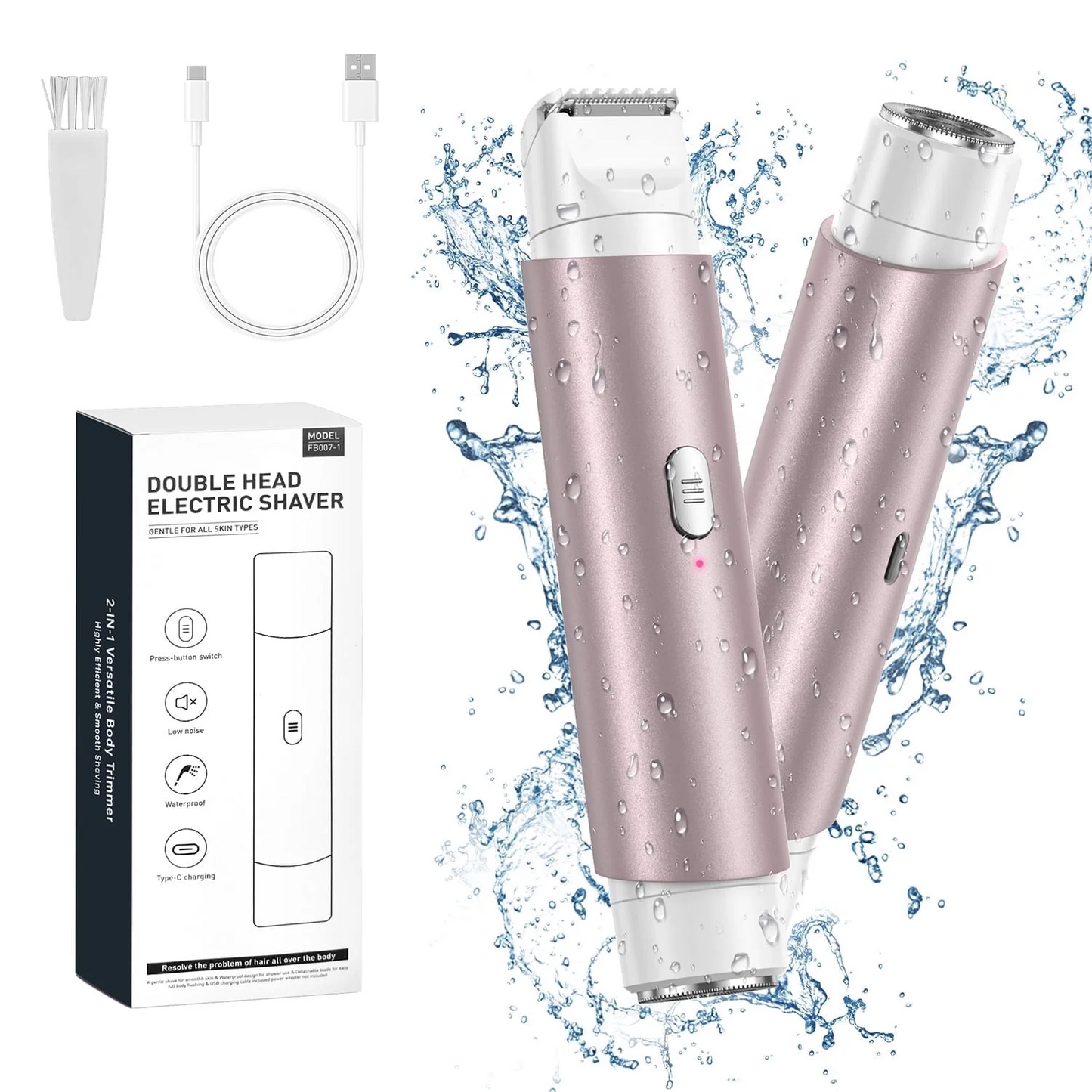 Electric Bikini Trimmer for Women, 2 in 1 Electric Hair Trimmer Shaver Razors for Women