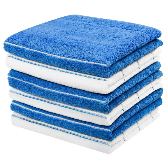 Kitchen Dish Cloths, Ultra Soft and Absorbent Dish Towels, Reusable Fast Drying Microfiber Cleaning Cloth, Lint Free Kitchen Towels,15x25 in, Set of 6