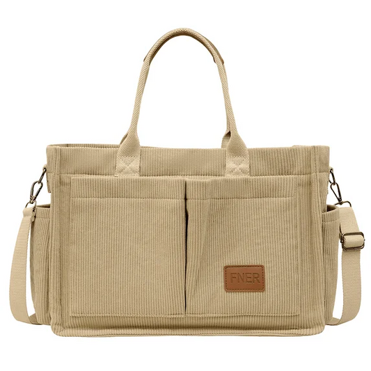 Large Canvas Tote Bag for Women, Womens Laptop Work Book Bags w/Side Pockets/Wet Pockets, Crossbody Purse Handbag, Travel Messenger Gym Bag, Gifts for Women, Khaki