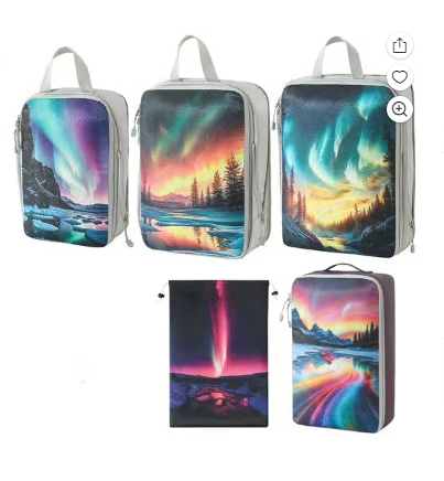 5 Pcs Compression Packing Cubes, Expandable Packing Organizers for Travel Accessories Luggage Suitcase Backpack
