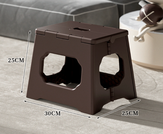 Folding Step Stool 9 Inch for Adults Holds Up to 300 lbs, Non-Slip Folding Stools with Portable Handle