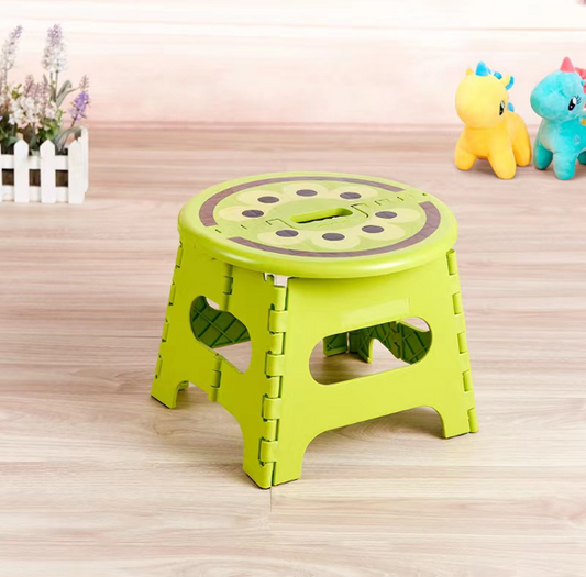 Folding Step Stool 9 Inch for Adults Holds Up to 300 lbs, Non-Slip Folding Stools with Portable Handle