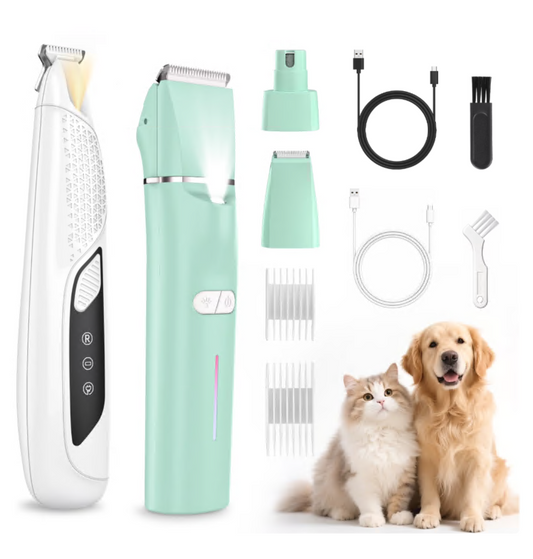 Dog Grooming Kit, Dog Clippers for Grooming for Thick Curly Coats, Professional Pet Hair Shaver Paw Trimmer