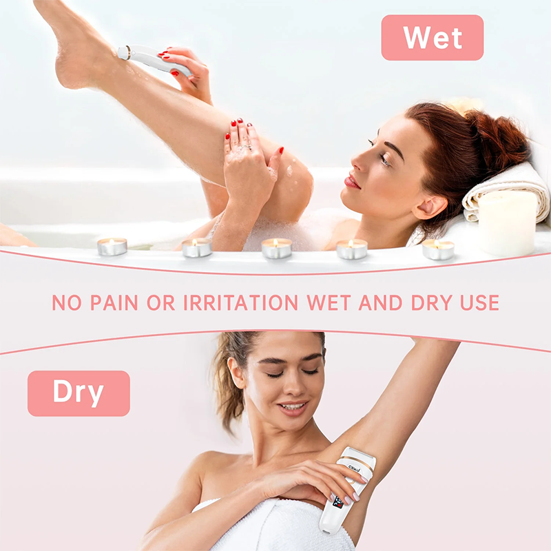 Women Electric Shaver, 3 in 1 Wet & Dry Painless Hair Removal IPX6 Waterproof Lady Electric Razor, Cordless Facial Body Epilator for Bikini Legs Arm Forearms Underarm w/ 2 Changeable Trimmer Heads