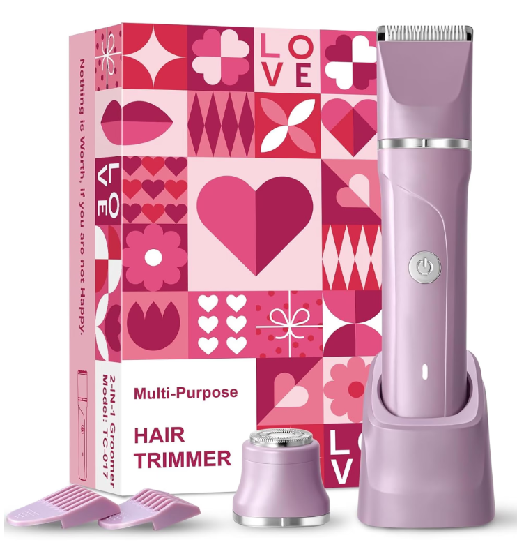 Electric Razor for Women, Painless Womens Electric Shaver, Low Noise Bikini Body Trimmer Rechargeable Wet/Dry Cordless Epilator with LCD Display