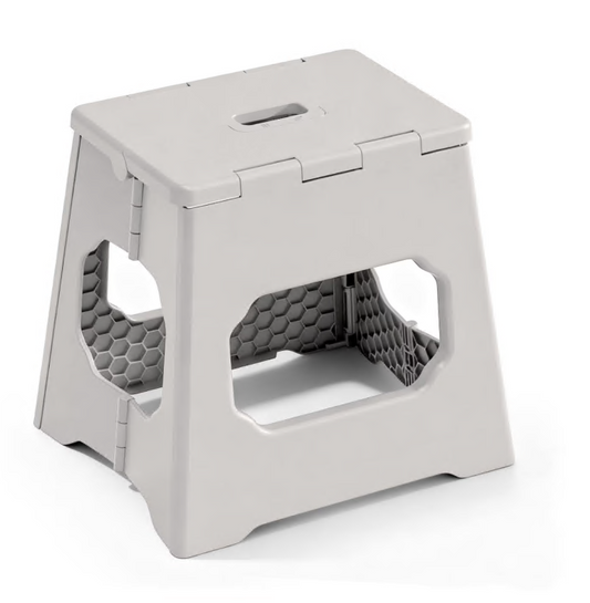 Folding Step Stool 13 Inch for Adults Holds Up to 300 lbs, Non-Slip Folding Stools with Portable Handle