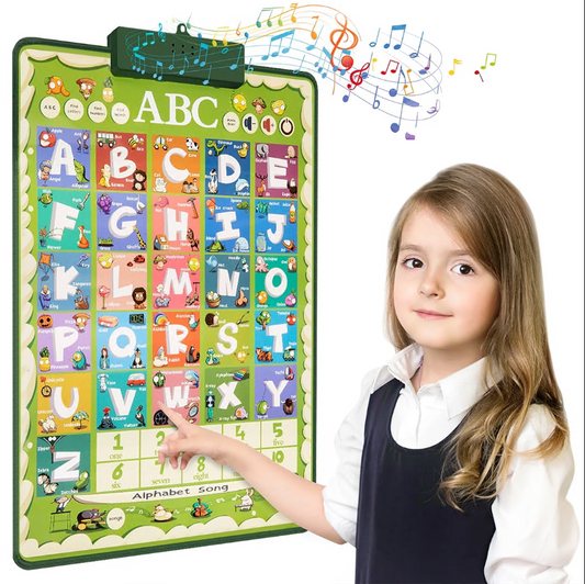 CSD01WEAP0000GNElectronic Alphabet Wall Chart, Toddler Learning Toys, Educational Toys ABC&123 Preschool Poster, Alphabet Baby Learning Toys, Toys for Ages 2-6, Green