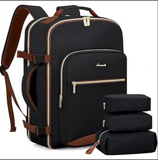 CSD01TBPK3PC0BKTravel Backpack for Women & Men, Large Carry on Backpack
